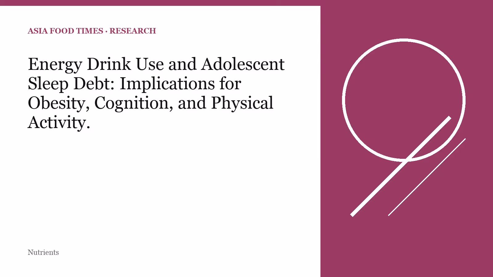 Energy Drink Use and Adolescent Sleep Debt: Implications for Obesity, Cognition, and Physical Activity.